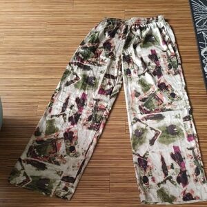 Abstract Print Wide-Leg Pants